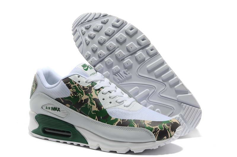 Air Max 90 Hyperfuse Fourrure Chaussures Des Femmes Cartes Blanc Vert